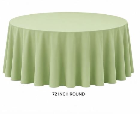 72in Green Round Table Linens