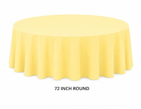 72in Yellow Round Table Linens