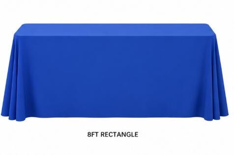 8ft Blue Table Linens