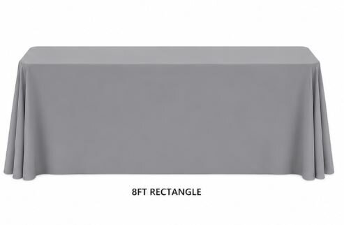 8ft Gray Table Linens