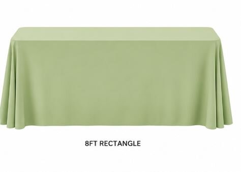 8ft Green Table Linens