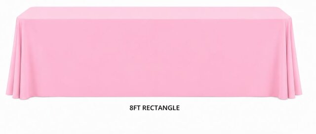 8ft Pink Table Linens