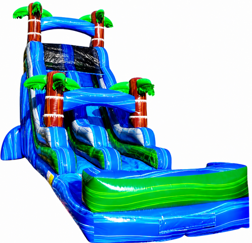 22ft Blue Crush Waterslide w/ Large Pool