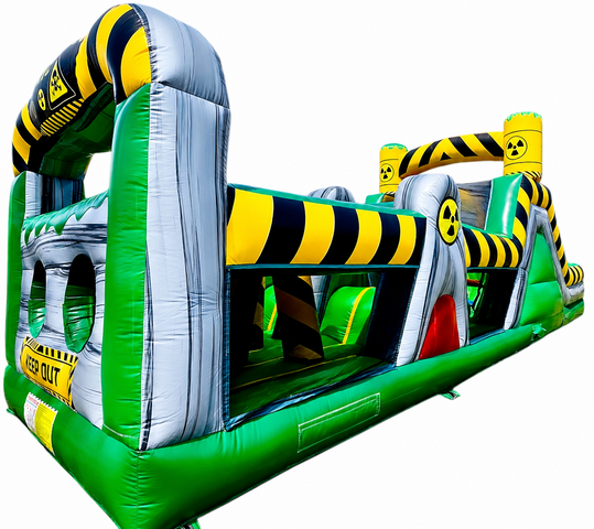 The Toxic 2 Lane Obstacle Course w/ Waterslide Finish