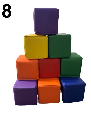 # 8 Toddler Building Blocks Foam Cubes