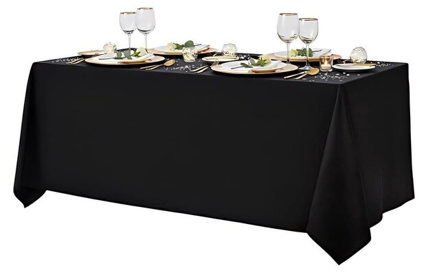 6ft Black Linens