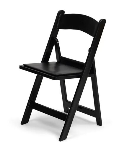 Black Resin Folding Chair