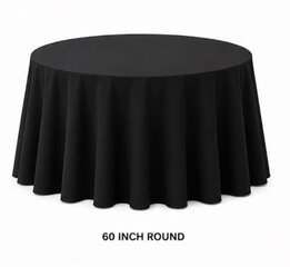 60in Black Round Table Linens