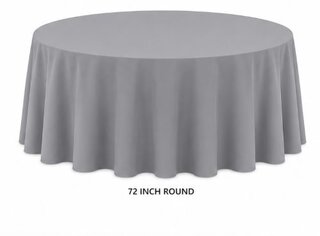 72in Gray Round Table Linens