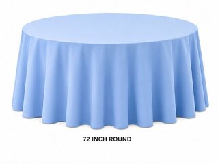 72in Light Blue Round Table Linens