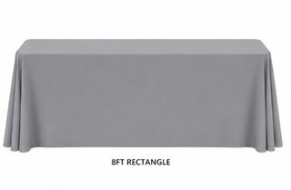 8ft Gray Table Linens