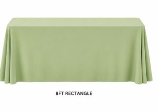 8ft Green Table Linens