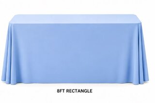 8ft Light Blue Table Linens