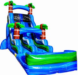 22ft Blue Crush Waterslide w/ Large Pool