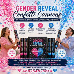 Gender Reveal Confetti Cannons
