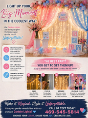 Pink Blue Sheer Tulle Backdrop Curtains with Lights 