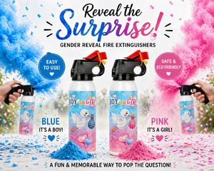 Gender Reveal Fire Extinguishers 2PK  (Powder)