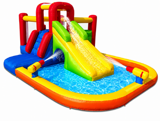 12-In-1 Mega Water Park with Double Cannons ..