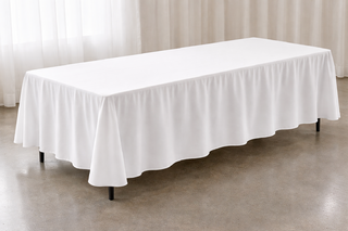 8ft White Table Linens 