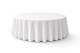 72in White Round Table Linens