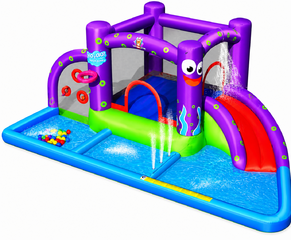 Octopus 6 in 1 Combo Water Slide w/ Bounce House