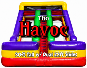 The Havoc ' 22ft ' Massive 2 Lane Slide - Wet or Dry