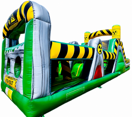 The Toxic 2 Lane Obstacle Course w/ Waterslide Finish