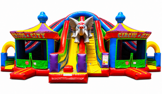 The Circus 3-18ft slides w/ 2 Bounce Houses ( Price includes 2X Days ) 
