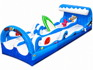 Surf the Wave Slip & Slide - 35ft Dual Lane into Pool 