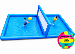 Volleyball Court - w Ball - Inflatable 35ft w/ Pool Floor 