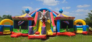 Circus City 3-18ft slides w/ 2 Bounce Houses all-in one Combo 