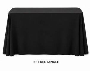 6ft Black Linens