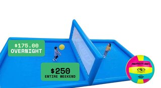 Volleyball Court - w Ball - Inflatable 35ft w/ Pool Floor 