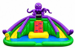 Octopus Dual Water Slide with Splash Pool & Cannon Wet or Dry