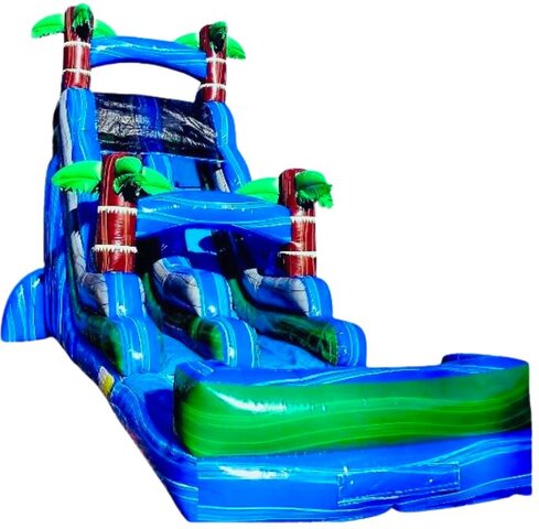 22ft Blue Crush Waterslide w/ Large Pool