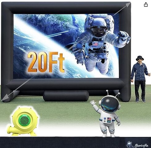 20FT Inflatable Movie Screen Outdoor- Front and Rear Projection