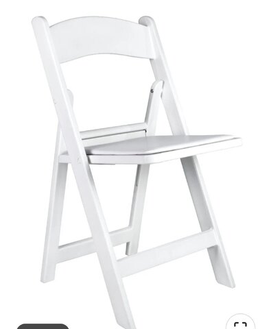 White Resin Folding Chair
