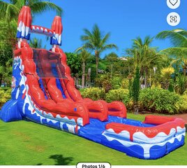20” Red And White Popsicle Slide