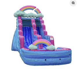 Rainbow Slide With Pool