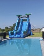 BLUE TROPICAL SLIDE FOR THE POOL