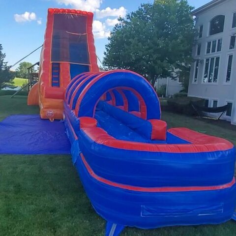 Looking for Naperville Bounce House rentals? Check out the 22-foot high Volcano Super Slide!