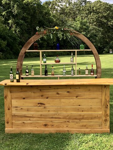 8' Classic Bar with Live-Edge Top