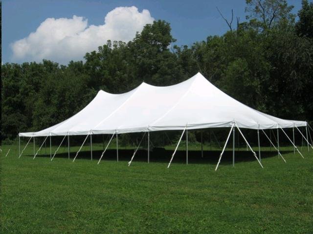 40' x 60' Rope & Pole Tent S1500 Sidewalls Not Included