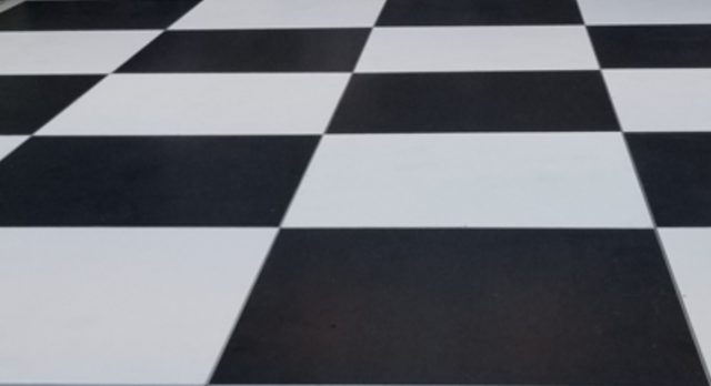 20x20 Black and White Checkered Dance Floor