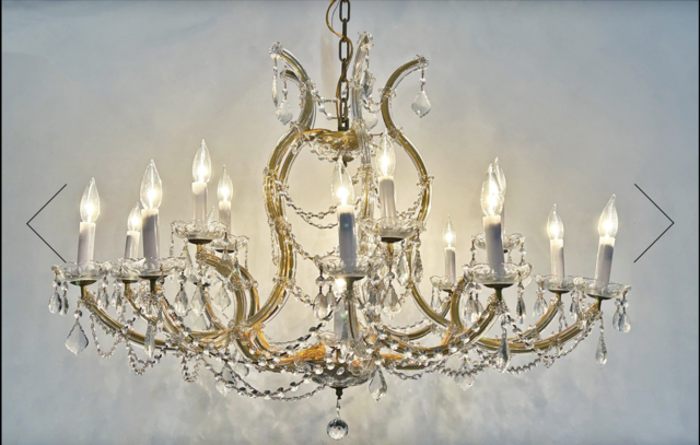 King Gold Crystal Chandelier 