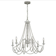 26" French Washed Chandelier