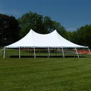 40 Person High Peak Rope and Pole Tent Package (White) Sidewalls Not Included