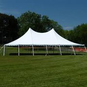 20' x 20' High Peak Rope & Pole Tent (white) Sidewalls Not Included