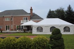 100 Person Frame Tent Package (Multiple Tents White) Sidewalls Not Included