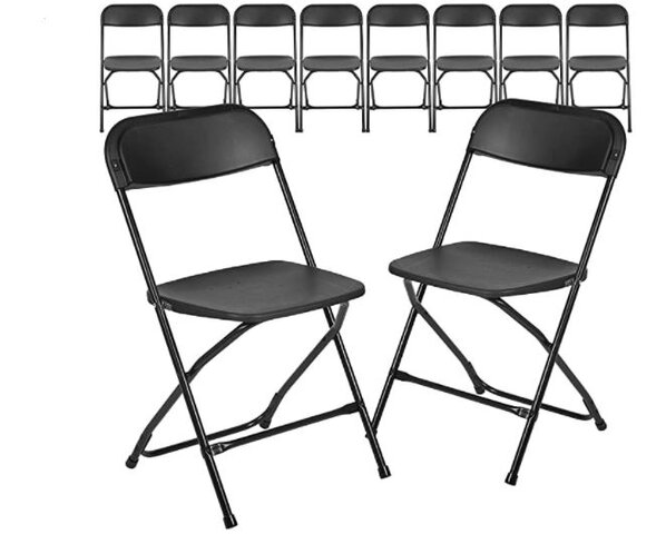 BLACK EVENT FOLDED CHAIRS